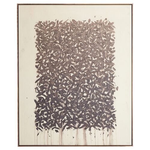 Tender Provisions Painting by Tyler Guinn, Rustic Walnut Frame