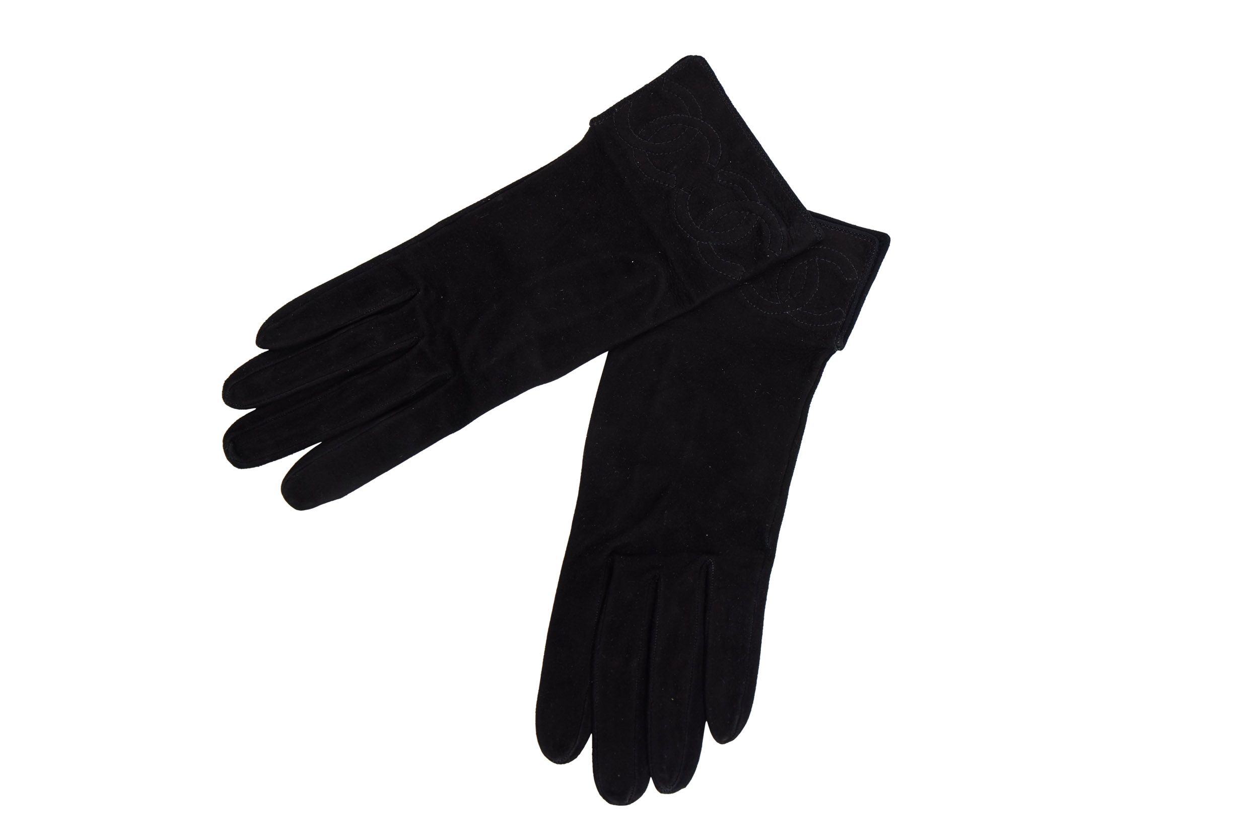 Chanel Black Suede Gloves~P77644565