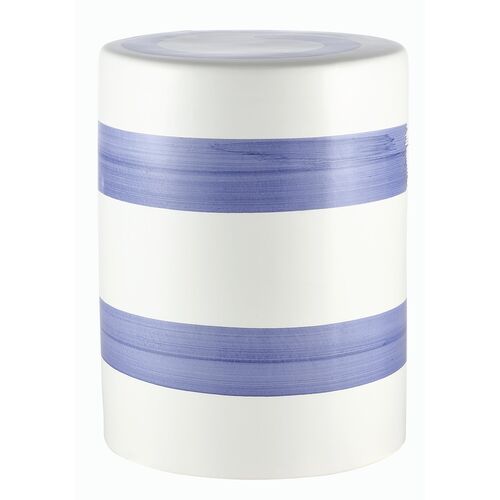 Serena Garden Stool, Blue/White~P69500077