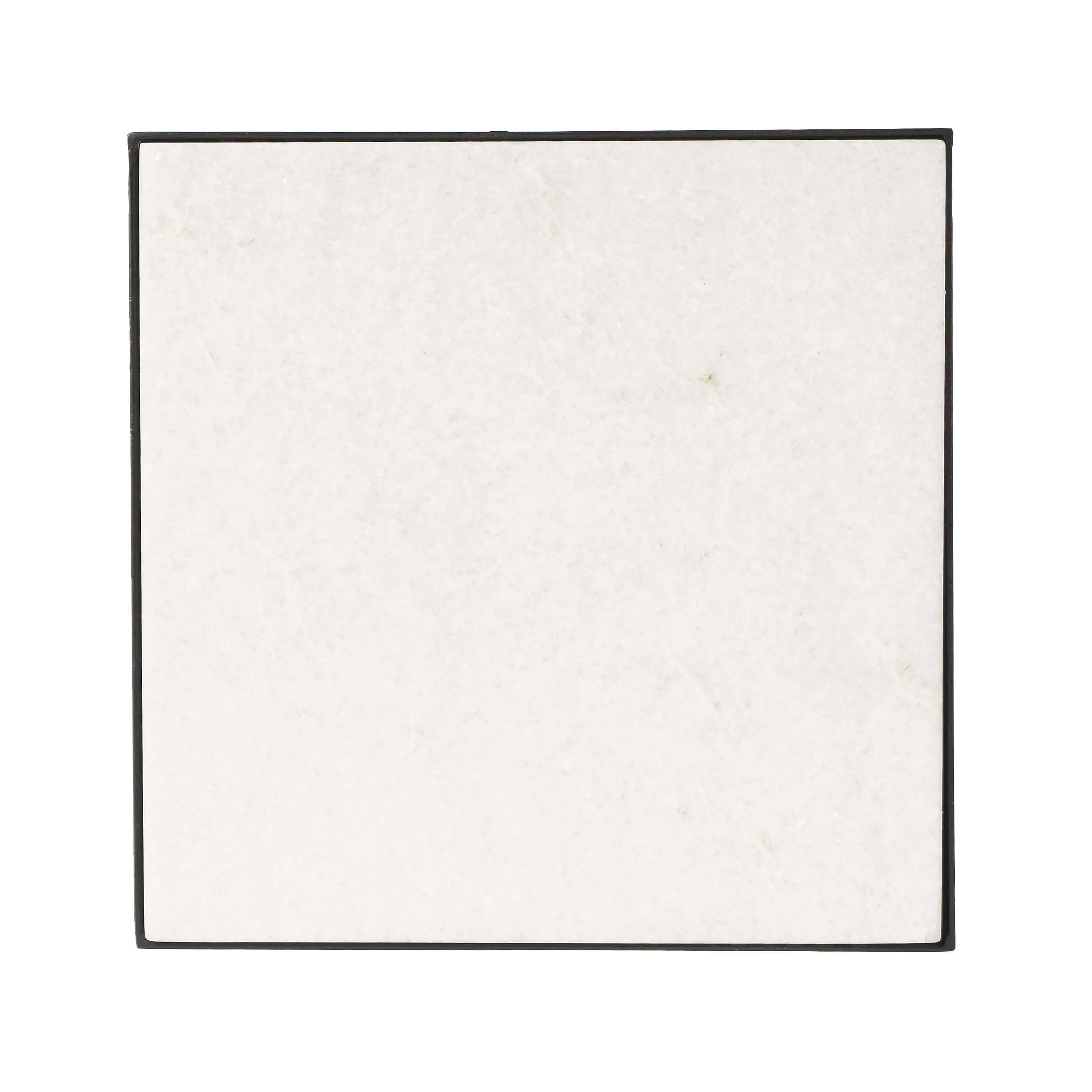 Kieran Outdoor Marble Side Table, Black/White