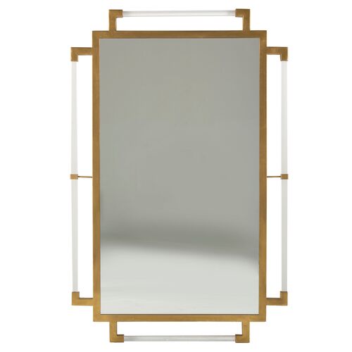 Huxley Wall Mirror, Antiqued Gold/Clear~P77552343