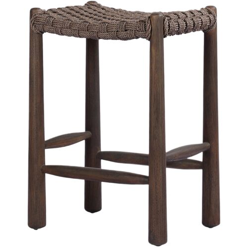 Savio Outdoor Teak Woven Counter Stool