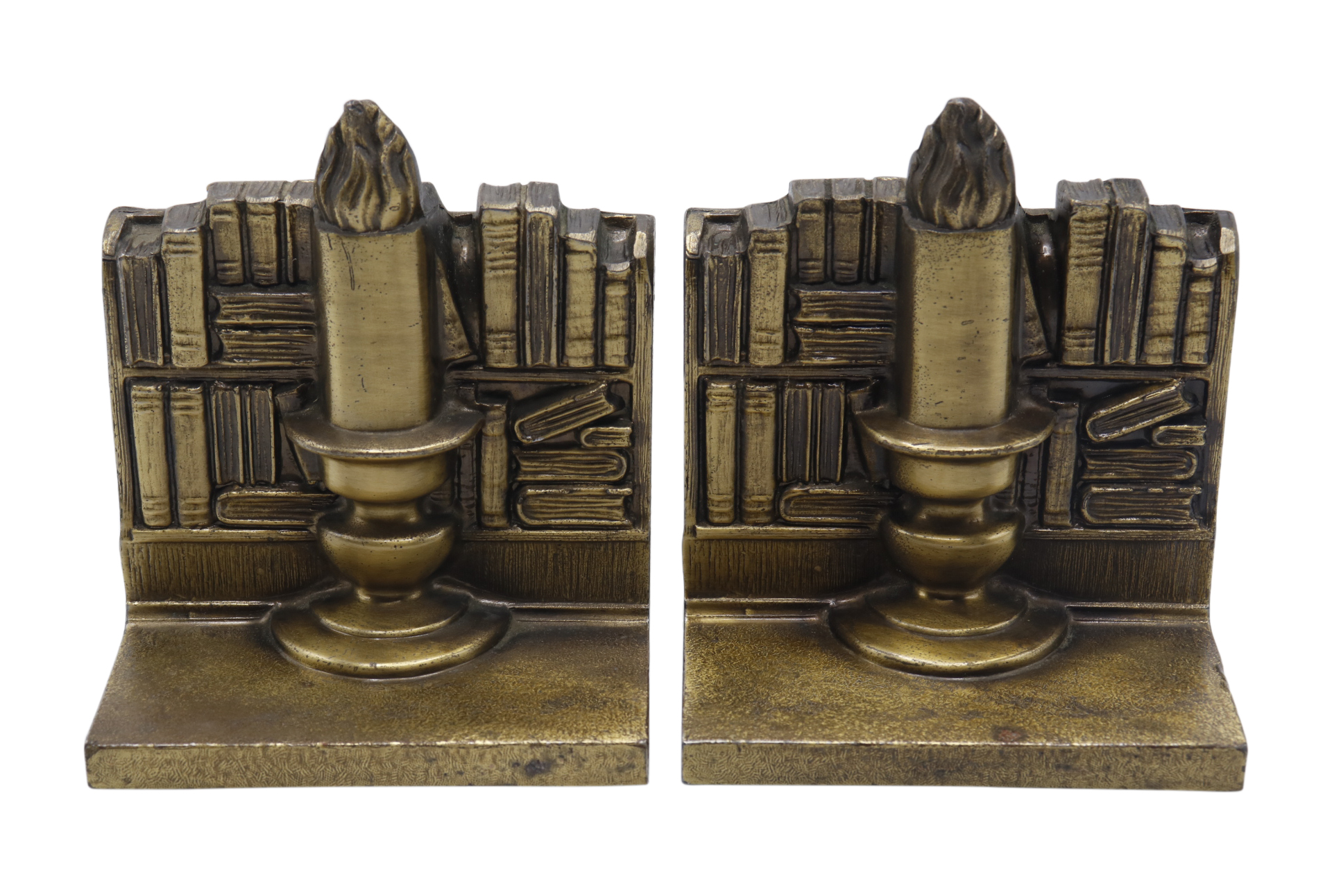 Brass Bookcase Bookends - a Pair~P77601093