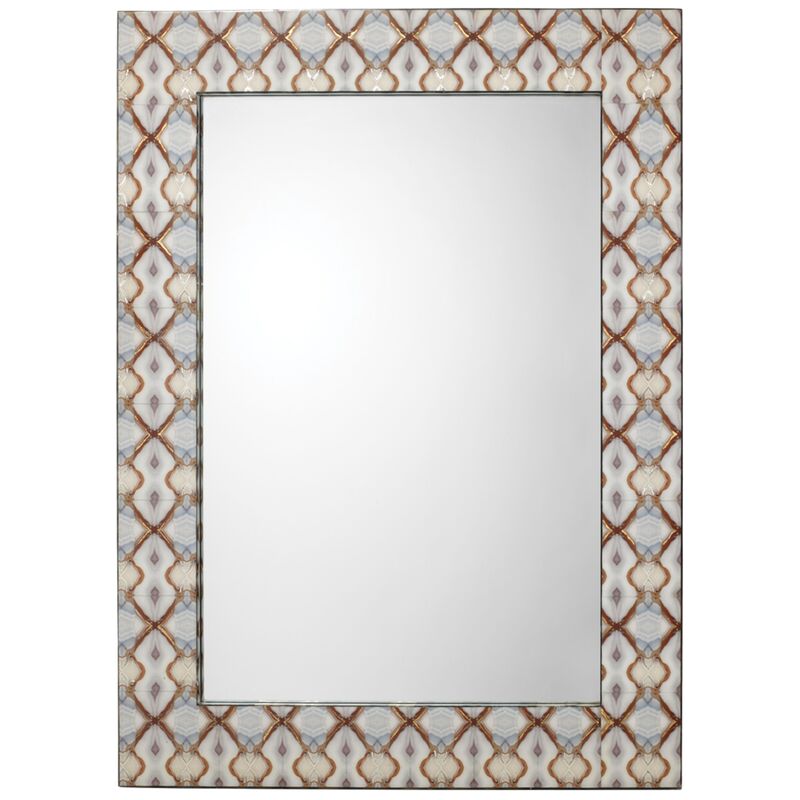Kaleidoscope Wall Mirror, Rust/Multi