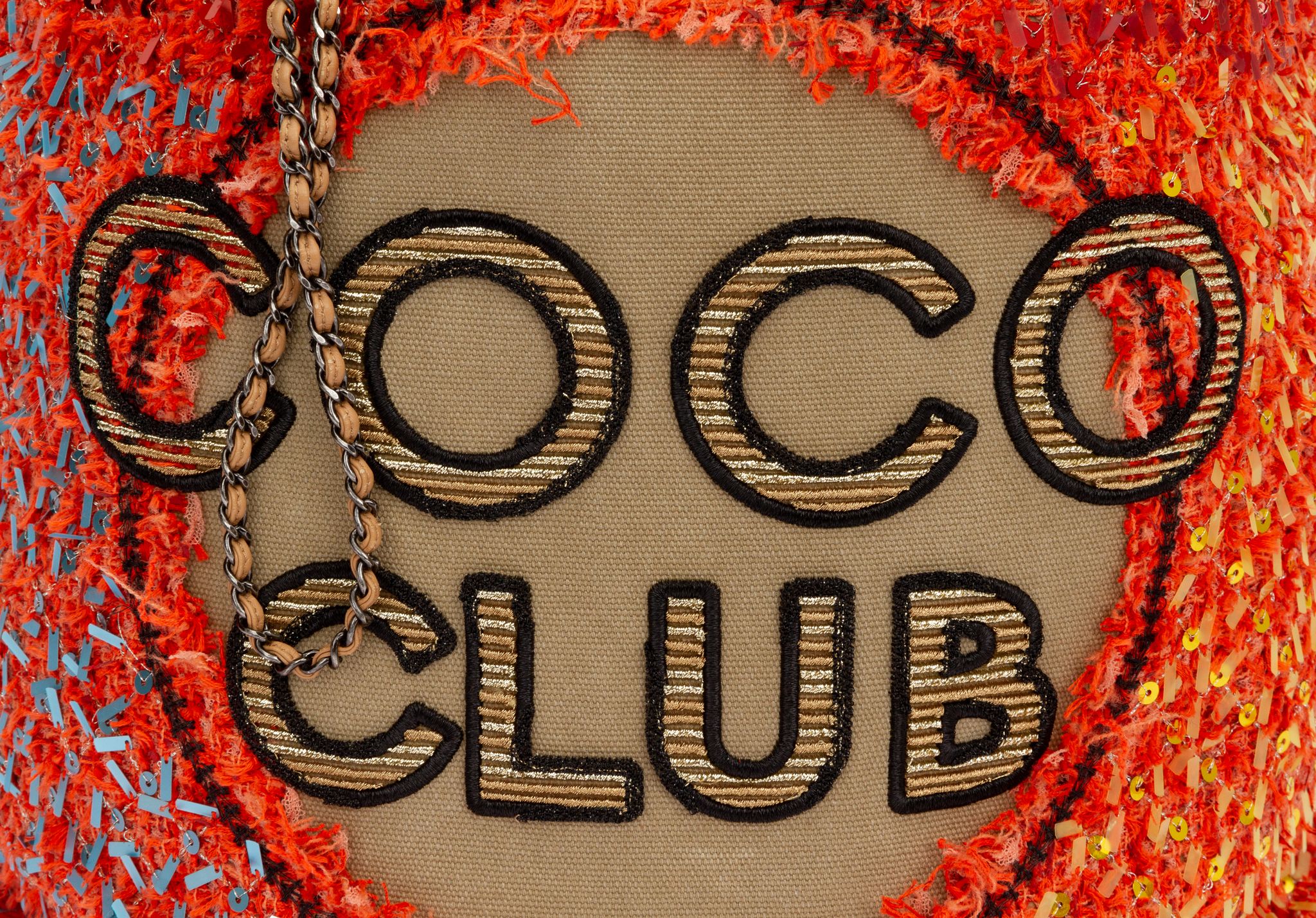Chanel Orange Tweed Coco Club Backpack Cuba Collection, 2017 For