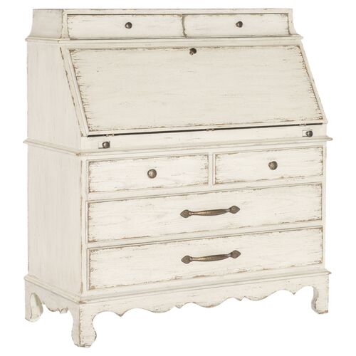 Americana 12-Drawer Secretary, Ivory