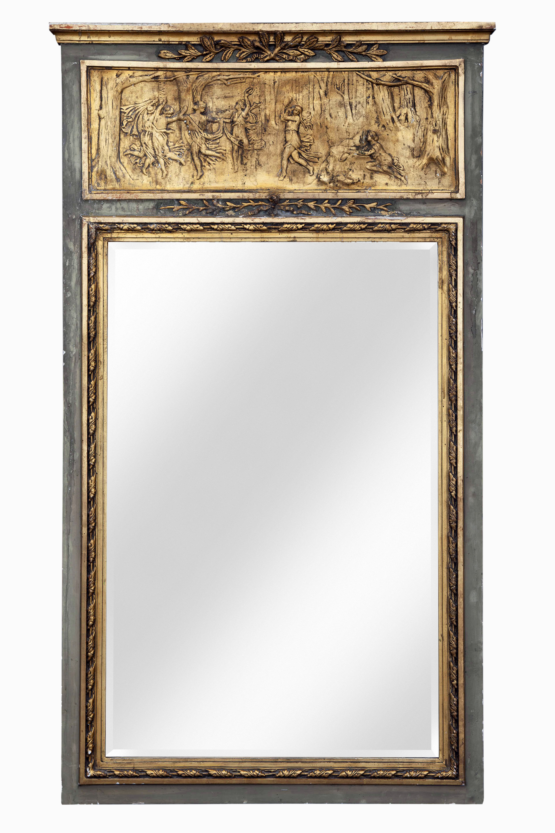 Trumeau Mirror with Dancers in Giltwood~P77653525