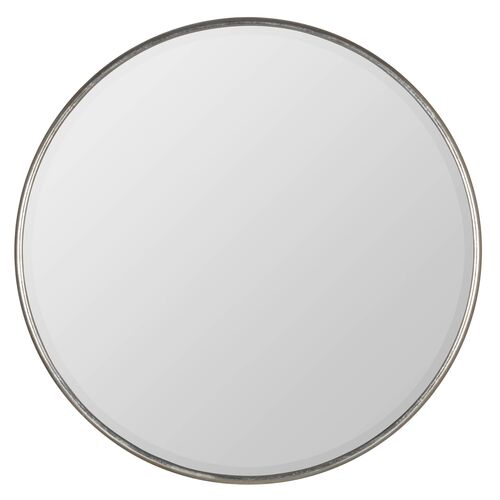 Jemma Round Wall Mirror, Silver~P111111840