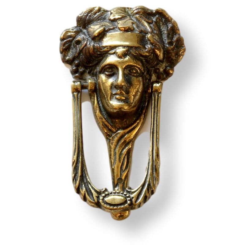 19th-C. Greek Revival Brass Door Knocker