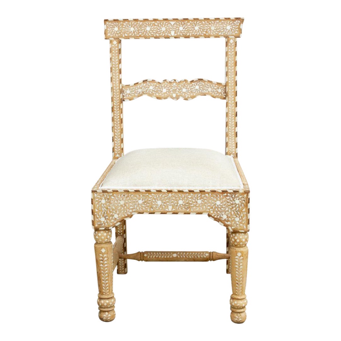 British Colonial Inlaid Chair~P77630533