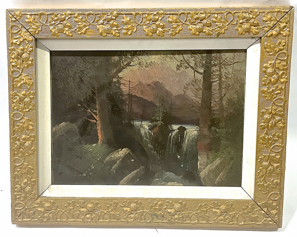 Antique Abstract Waterfall Oil Painting~P77623431