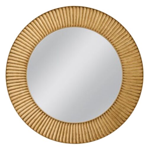 Tatum 40" Round Wall Mirror, Gold Tatum 40" Round Wall Mirror, Gold
