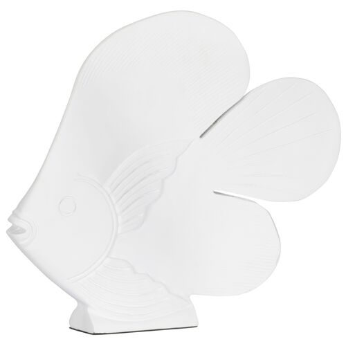 Angel Fish Object, White/Cream