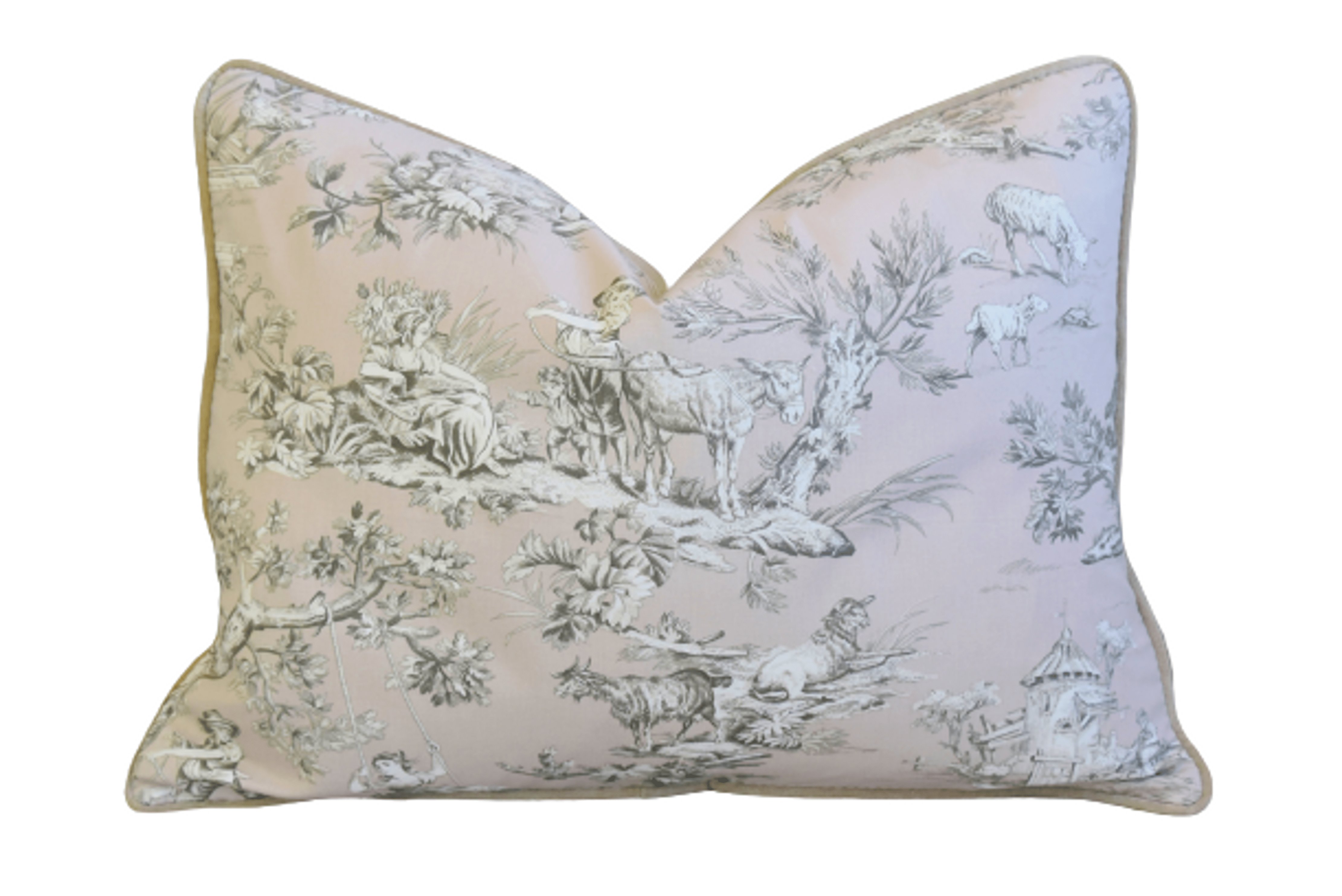 French Countryside Toile Pillow~P77616311