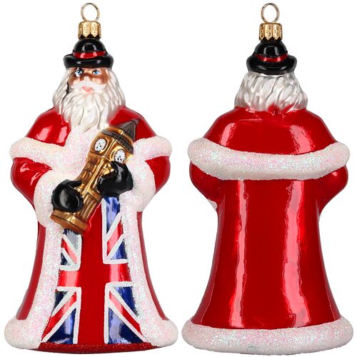 British Santa with Big Ben Ornament British Santa with Big Ben Ornament