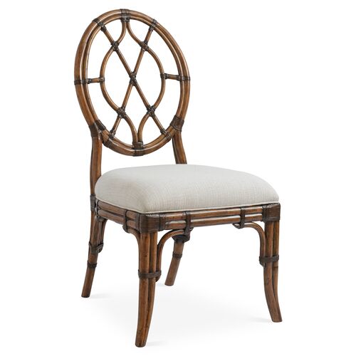 Cedar Key Oval-Back Side Chair, Ivory~P77008863