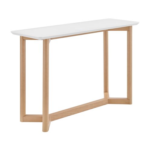 Nordic 47" Console Table, White/Natural