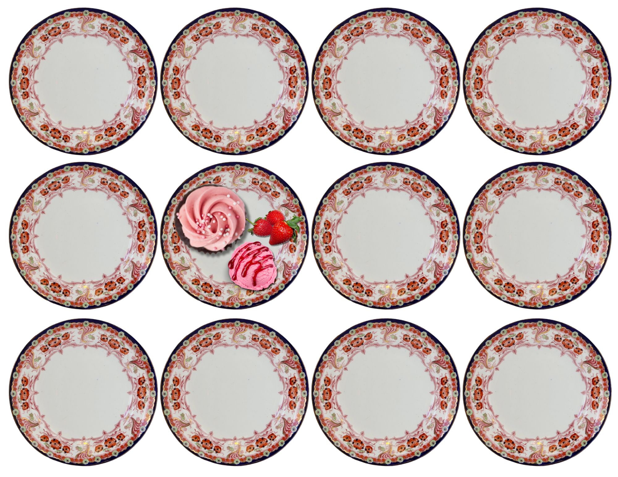 English Dessert Plates, s/12~P77716576