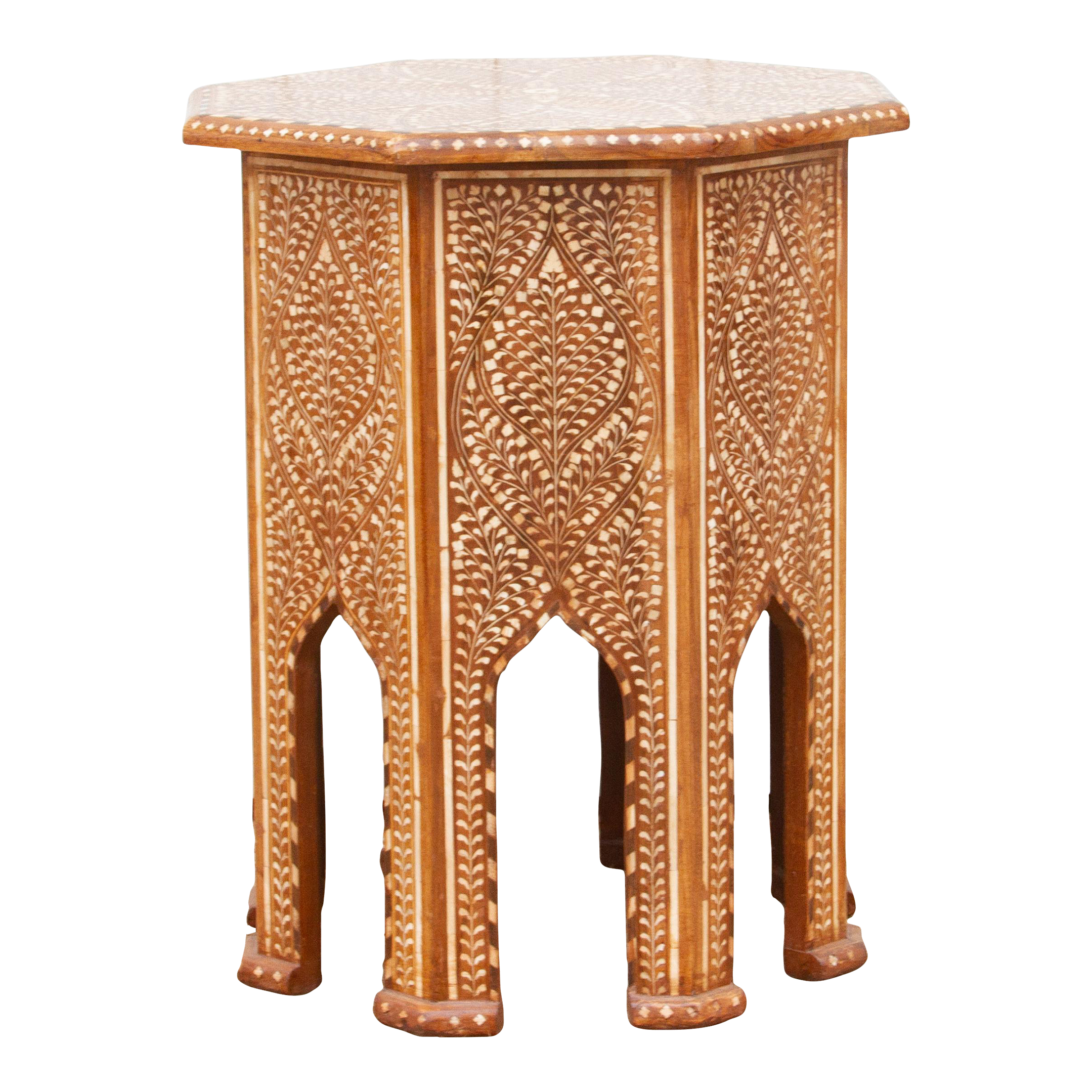 Finely Inlay Tall Moorish End Table~P77670546