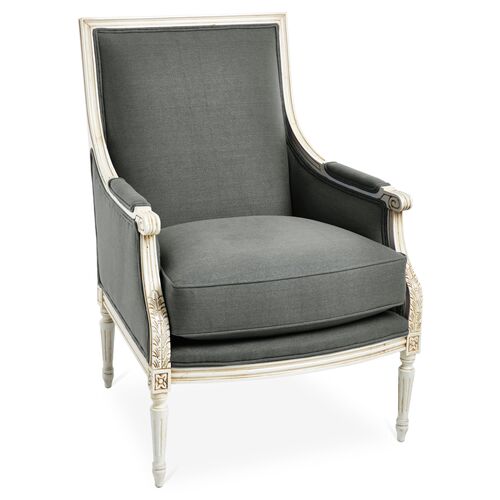 James Accent Chair, Graphite Linen~P77353940