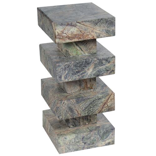 Charli Marble 8" Square Accent/Drink Table Charli Marble 8" Square Accent/Drink Table