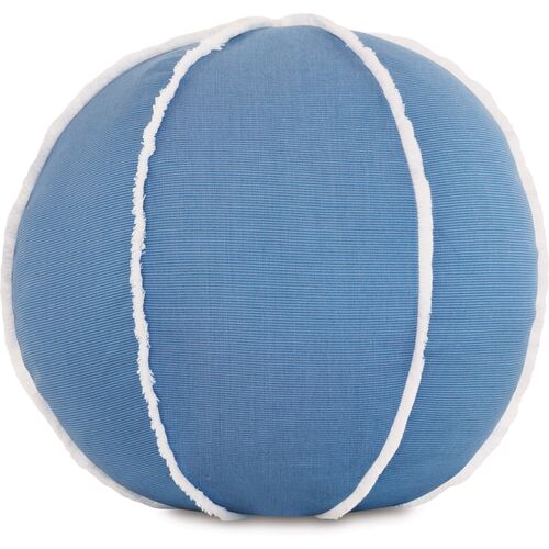 Lilo 12" Outdoor Ball Pillow, Blue/White~P77646577