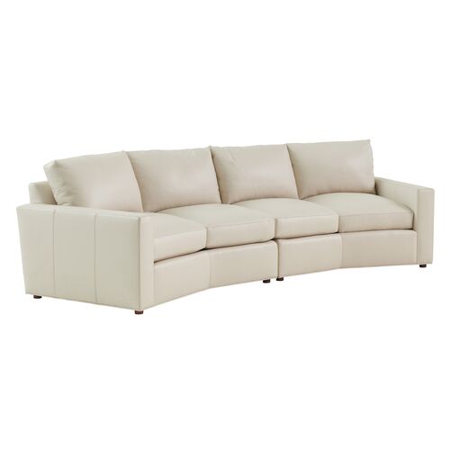 Ashbury Curved Leather Sectional Ashbury Curved Leather Sectional