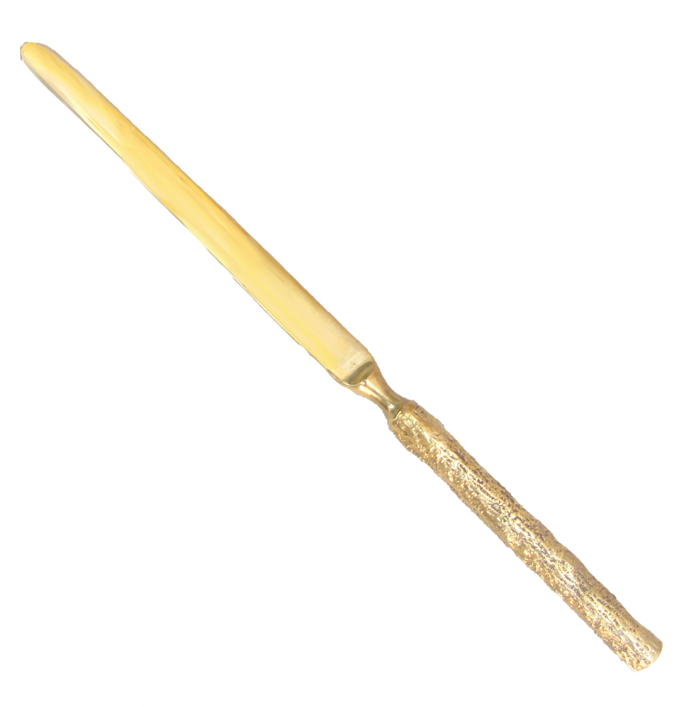 Midcentury Organic Gold Letter Opener Midcentury Organic Gold Letter Opener~P77639004