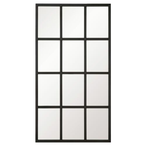 Zara Oversized Floor Mirror, Matte Black Oak~P77655977