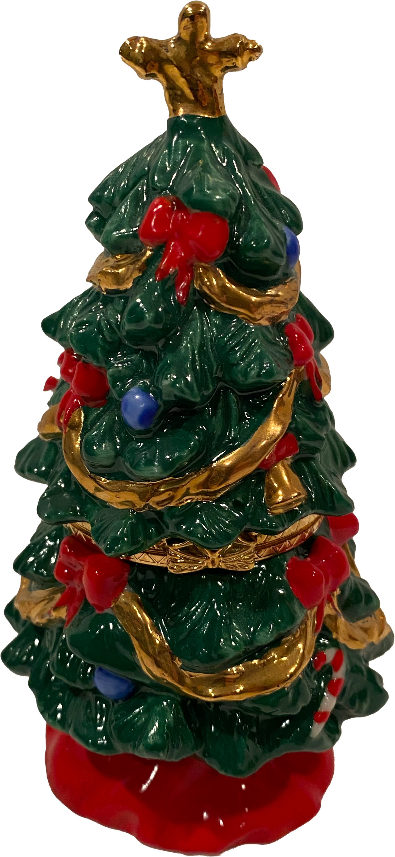 Christmas Tree Porcelain Box w/ Gift~P77633758