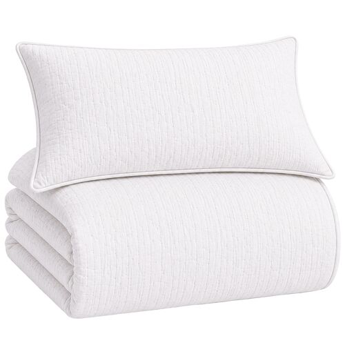 Callista Comforter & Sham Set, White Callista Comforter & Sham Set, White