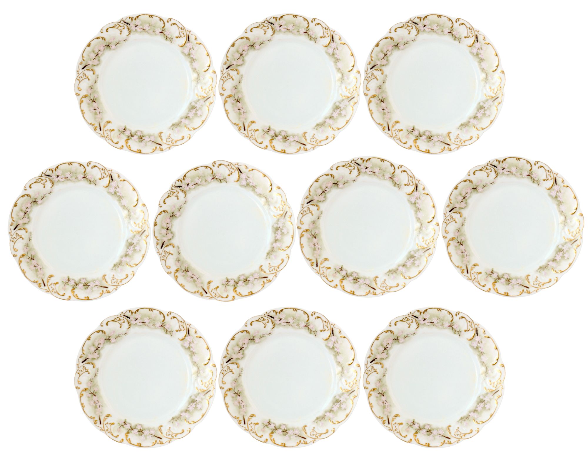 Haviland Limoges Pastel Plates, s/10~P77718616