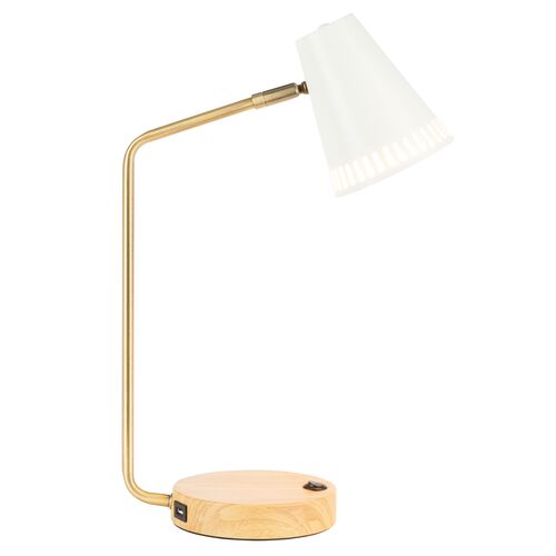 Lyric Task 19 Table Lamp, Gold White Lyric Task 19 Table Lamp, Gold White