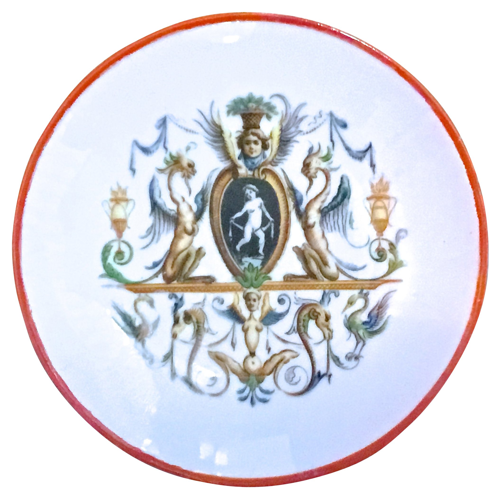 Italian Porcelain Mythical Theme Plate~P77523511