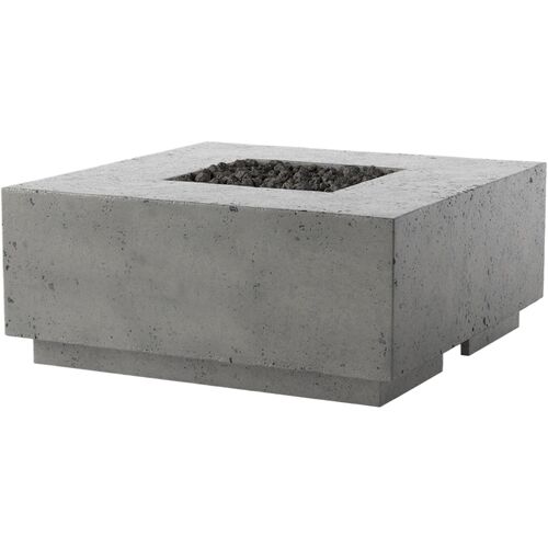 Rocco Outdoor Square Concrete Fire Table