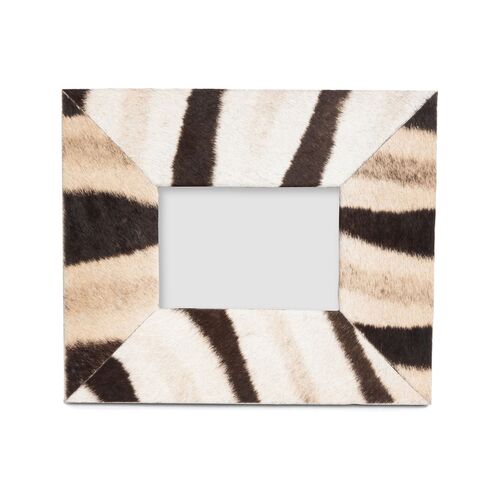 5x7 Zebra Hide Frame, Black/Natural~P77534554