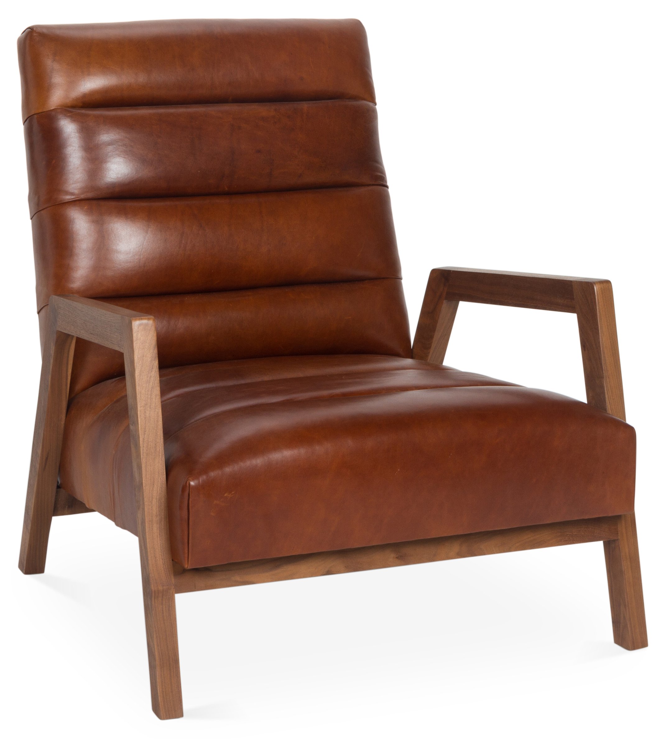 Gracie Channel Accent Chair, Leather One Kings Lane