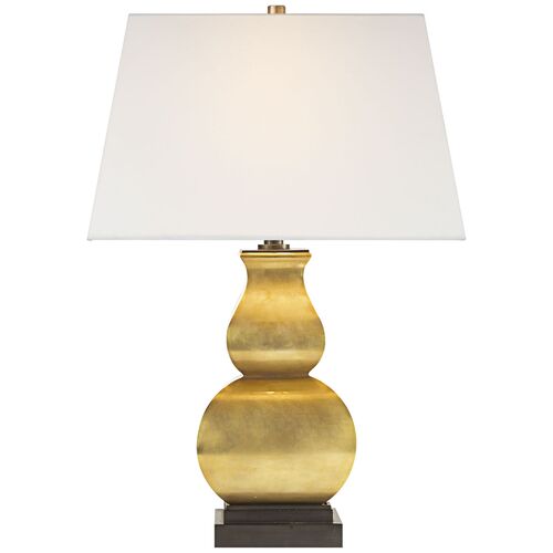 Fang Gourd Table Lamp, Antique-Burnished Brass Fang Gourd Table Lamp, Antique-Burnished Brass