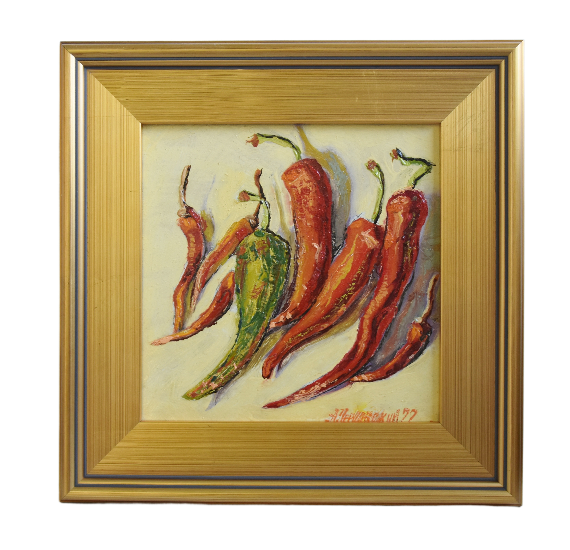 Southwestern Red Peppers Oil Painting~P77689772