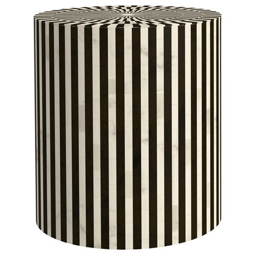 Harlow Accent Table, Black/White Bone Harlow Accent Table, Black/White Bone