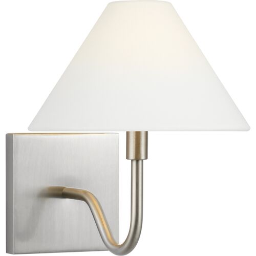 Eldon Small Transitional Dimmable 1-Light Wall Sconce, Brushed Nickel Eldon Small Transitional Dimmable 1-Light Wall Sconce, Brushed Nickel