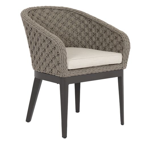 Vevina Outdoor Aluminum/Rope Dining Chair Vevina Outdoor Aluminum/Rope Dining Chair