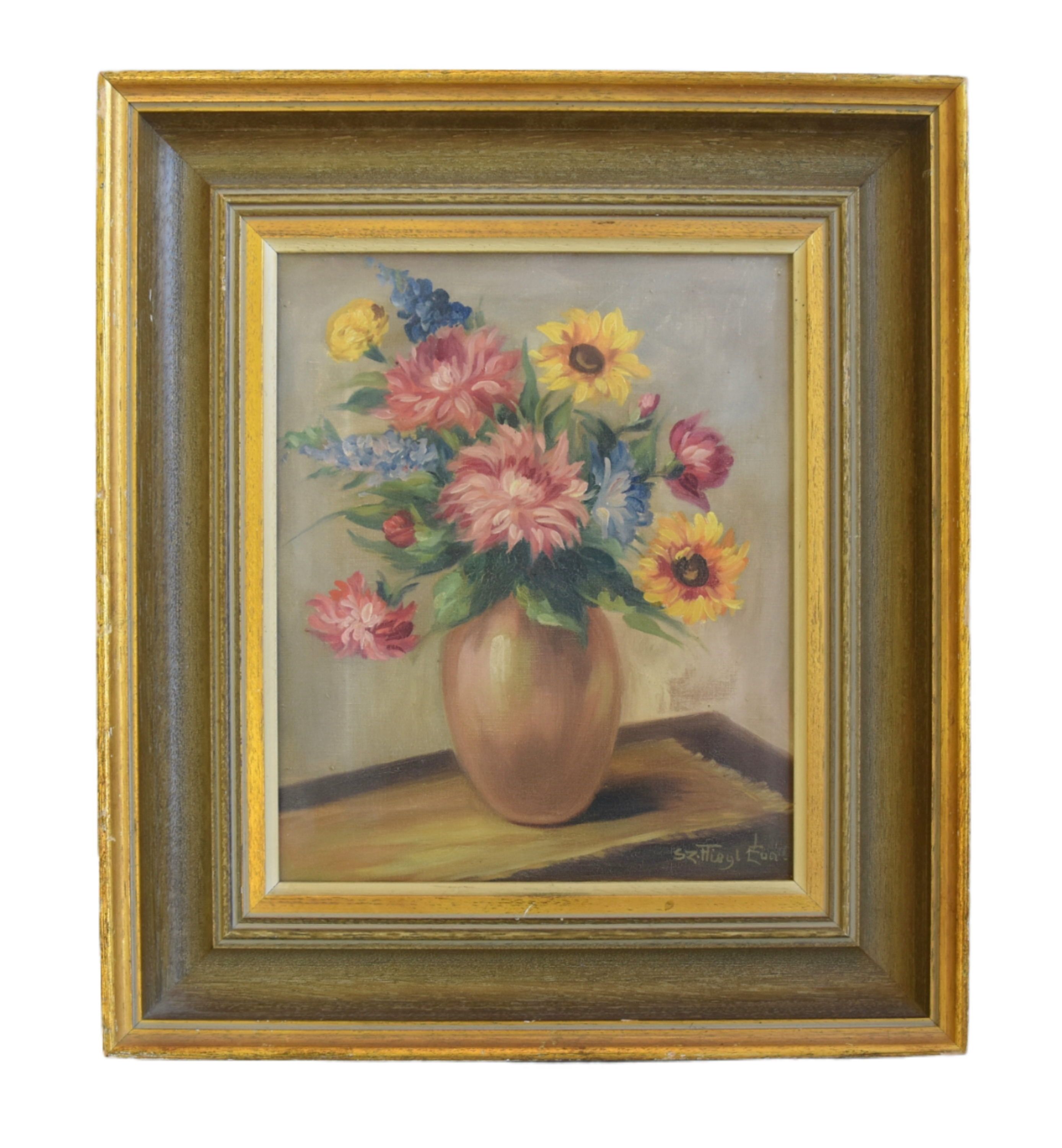 1950s Vintage Bouquet of Flowers in Vase~P77669702