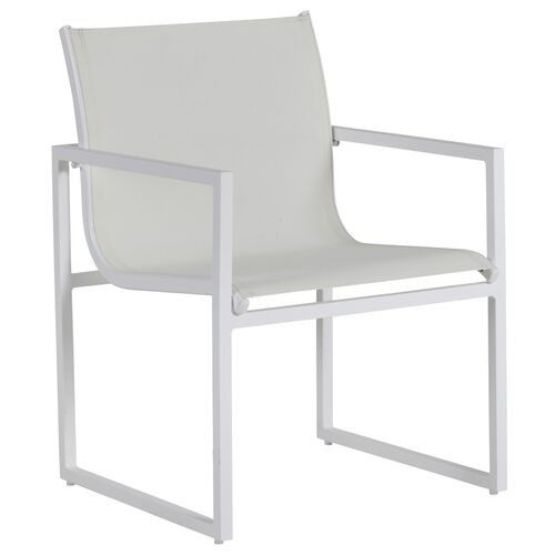 Serenata Outdoor Sling Arm Chair, Chalk White~P77619737