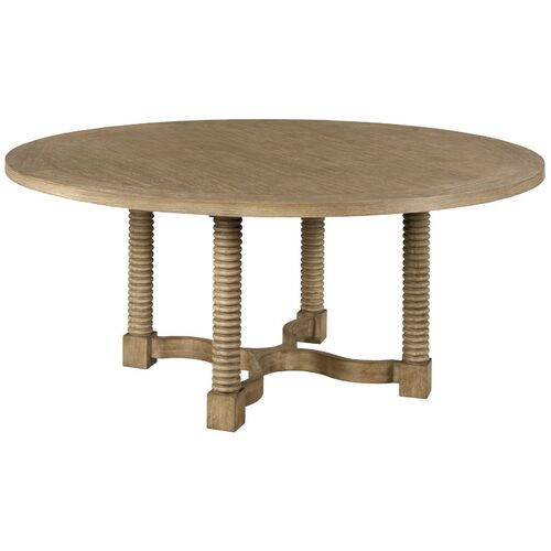 Roscoe 68" Round Dining Table, Natural~P77654564