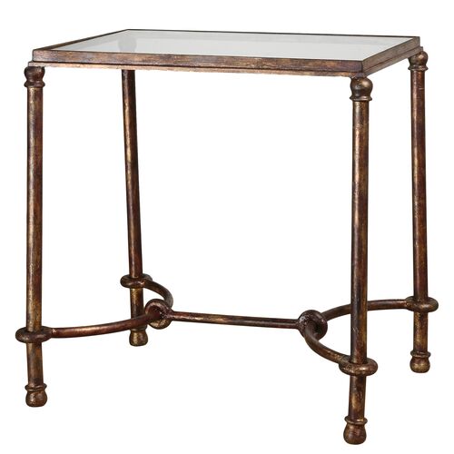 Eulalia End Table, Bronze