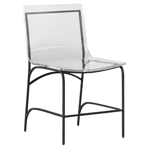 Claro Acrylic Outdoor Side Chair, Ancient Earth~P77578937