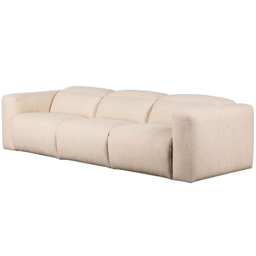 Power Recliner 124" 3pc Sectional, Natural Performance