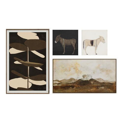60" x 100" On The Range Gallery Set, Rustic Walnut Frame