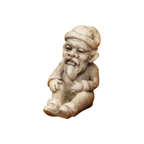 8" Gnome Sitting, Cathedral White~P76740615